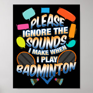 Poster Drôle Dminton Racquet Shuttle Sports Summer Ckcour