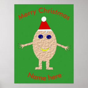 Poster drôle d'Oeuf de Noël
