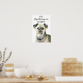 Poster drôle Dog Farting (Cuisine)