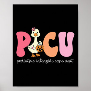 Poster Drôle D'oie Idiote Halloween Picu Infirmière Autom