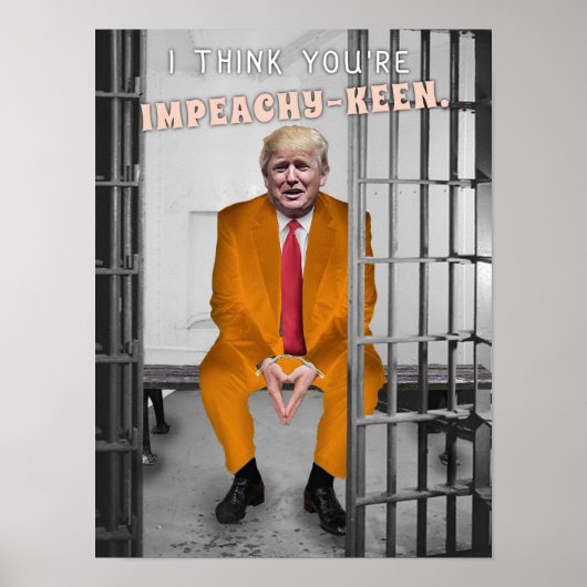 Poster Drôle Donald Trump dans l'Humour de la prison (Devant)