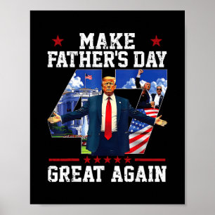 Poster Drôle Donald Trump Faire la Fête des Pères Grande