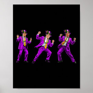 Poster Drôle Donald Trump Faire Mardi Gras Grande Encore