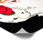 Poster Drôle Donald Trump Fête de Noël du Père Noël (Coin)