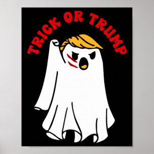 Poster Drôle Donald Trump Ghost Fight Fist Trick Ou Trump