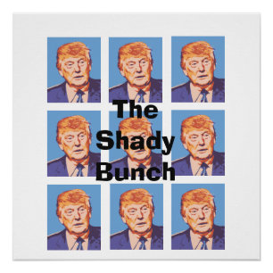 Poster Drôle Donald Trump L'affiche du Bunch Ombré
