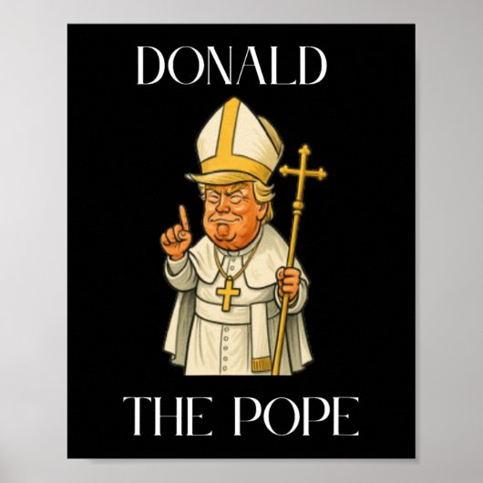 Poster Drôle Donald Trump Pope (Devant)