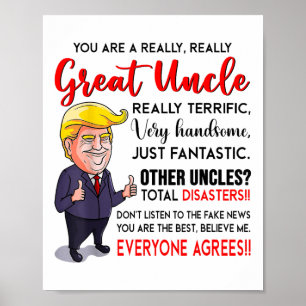 Poster Drôle Donald Trump Vous Êtes Un Vraiment Grand Onc
