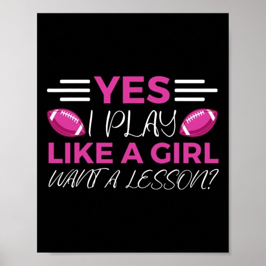 Poster Drôle Drôle Drôle Fille de football (Devant)