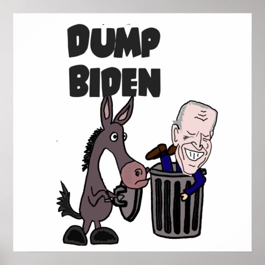 Poster Drôle Dump Joe Biden Cartoon (Devant)