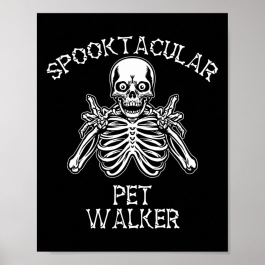 Poster Drôle Éffrayant Spooktacular Pet Walker Halloween (Devant)