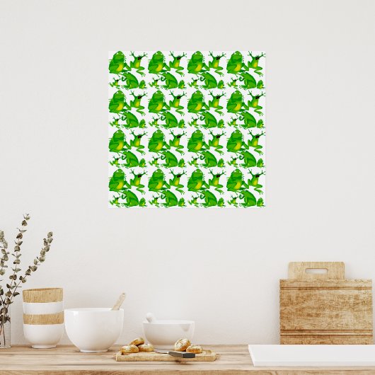 Poster Drôle Émotions De Grenouille En Colère Mad Curieux (Cuisine)