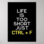 Poster Drôle en disant Ctrl + F (Devant)