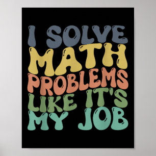 Poster Drôle Enseignant Math Plaisanter Hommes Femmes Fun