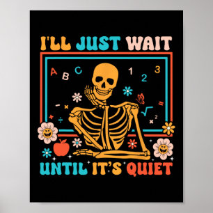 Poster Drôle Enseignant Squelette Halloween Costume Homme