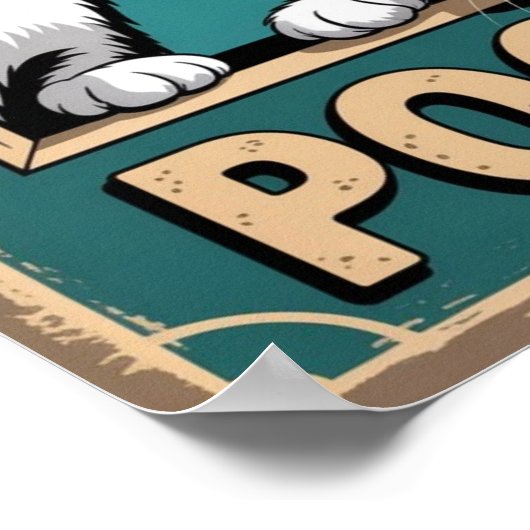 Poster Drôle : "Est-ce que tu caches ?" Calico, Tabby & C (Coin)