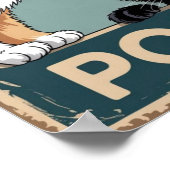 Poster Drôle : "Est-ce que tu caches ?" Calico, Tabby & C (Coin)