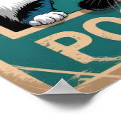 Poster Drôle : "Est-ce que tu caches ?" Calico, Tabby & C (Coin)