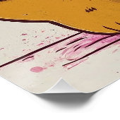 Poster Drôle étrange chien de dessin animé portant des so (Coin)