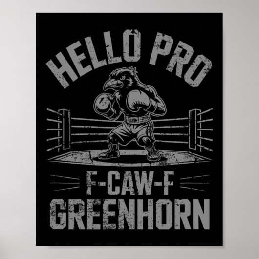 Poster Drôle F Caw F Boxe Corbeau (Devant)