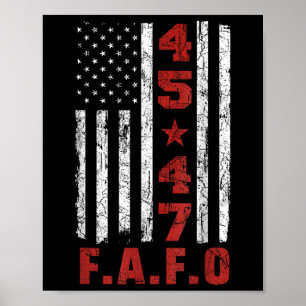 Poster Drôle Fafo Trump Chemise Président 47 Trump Fafo
