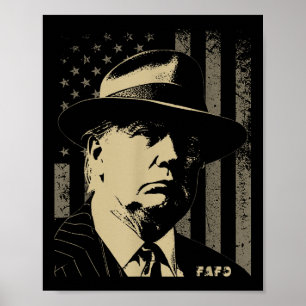 Poster Drôle Fafo Trump Photo Drapeau Usa Retro Distresse