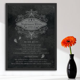 Poster Drôle Fantôme Et La Recette Nightmare Jouer Hallow