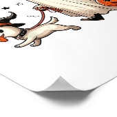 Poster Drôle Fantôme Marcher Chien Saison Éffrayante Hall (Coin)