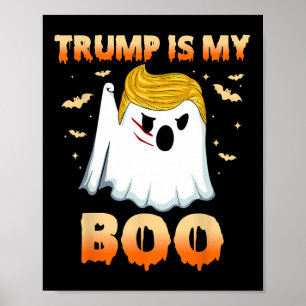 Poster Drôle Fantôme Trump Halloween Trump est mon Boo Pa