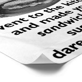 Poster Drôle Feminist me faire un sandwich (Coin)