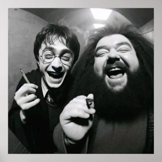 Poster Drôle film bw (Devant)