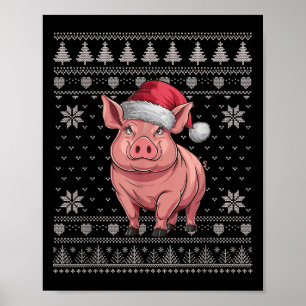 Poster Drôle G laide pull Noël Père Noël Xmas Pjs