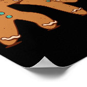 Poster Drôle Gingerbread Man Karate Cookie Drôle Christma (Coin)