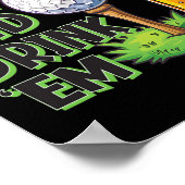 Poster Drôle Golf On Dort Em Et Boit Em (Coin)