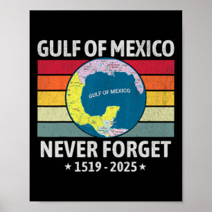 Poster Drôle Golfe Des États-Unis D'Amérique Golfe Du Mex
