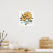 Poster Drôle Graphisme Chat Dit (Cuisine)