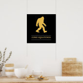 Poster Drôle gros pied est parti squatchin Sasquatch (Cuisine)