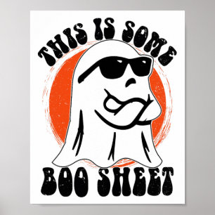 Poster Drôle Halloween Boo Ghost Costume C'Est Un Petit B