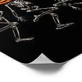 Poster Drôle Halloween Citrouille Danser Skeleton Costume (Coin)