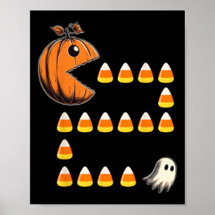 Poster Drôle Halloween Jack-o'-lantern Citrouille Manger