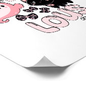 Poster Drôle Halloween rose Fantôme Spooktacular Chat Fab (Coin)