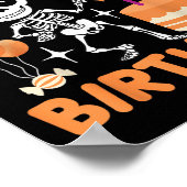 Poster Drôle Halloween Squelette d'anniversaire, Bruh Son (Coin)