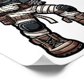 Poster Drôle Halloween tactique maman armée hommes vétéra (Coin)