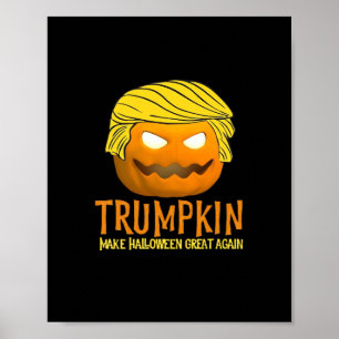 Poster Drôle Halloween Trumpkin