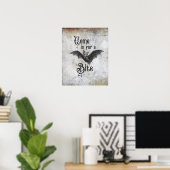 Poster Drôle Halloween Vampire Bat Venez pour un Bite (Bureau à domicile)