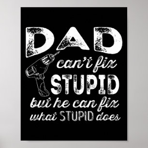 Poster Drôle Handyman Papa Chemise Papa Papa ne peut pas