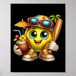 Poster Drôle Hawaii Softll Ll Hawaïen Tropical Été Va