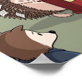 Poster Drôle Hedgehog Fortune Teller avec "Pas de garanti (Coin)