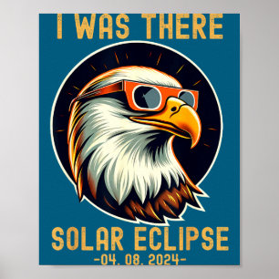 Poster Drôle Il y a Éclipse solaire totale Vintage