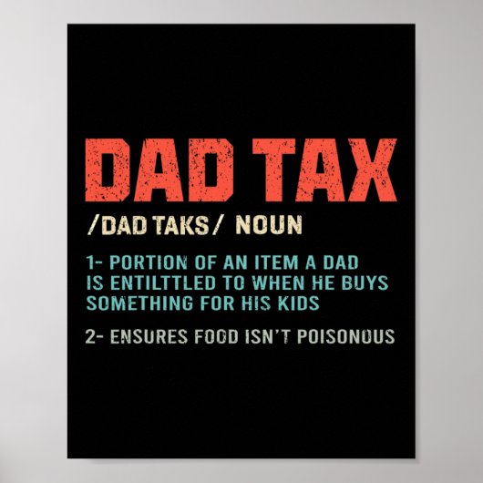 Poster Drôle impôt papa (Devant)